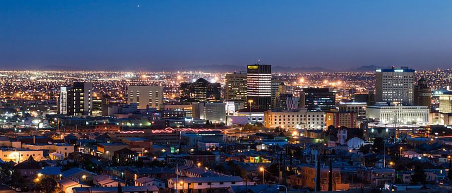 night time at downtown El Paso