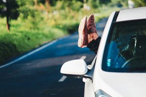 feet out of car