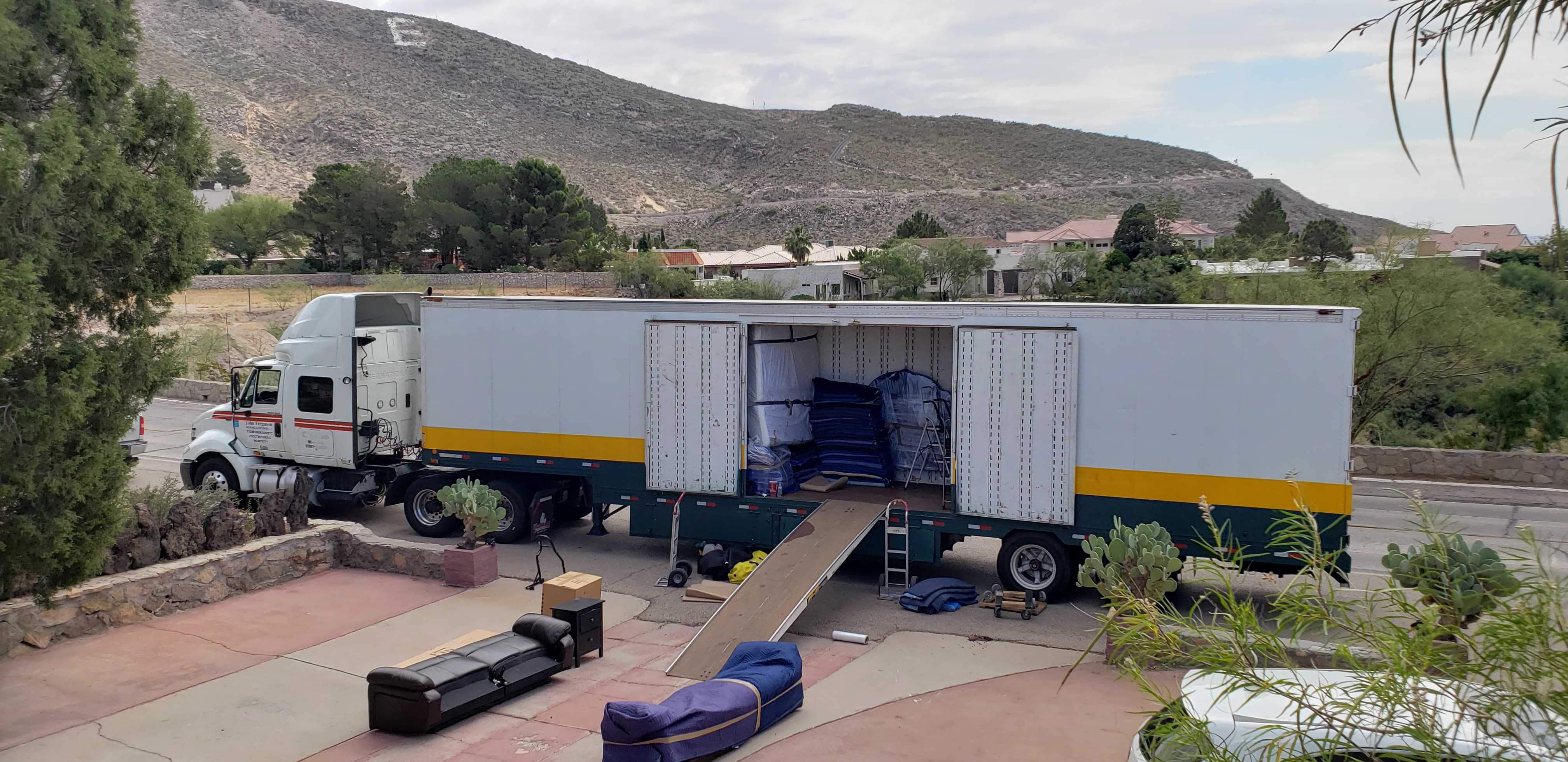 john ferguson's tractor trailer used for long distance moves