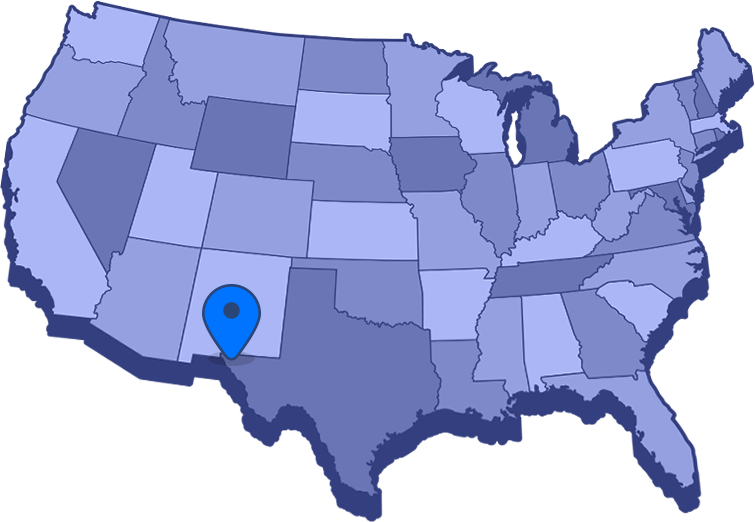 El Paso Long Distance Map